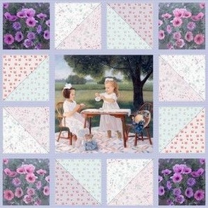 6x6-Inch Repeat of Tea Party Fun in Summertime