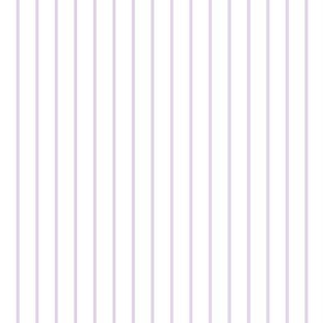 rose garden pin stripe - soft lilac purple on white