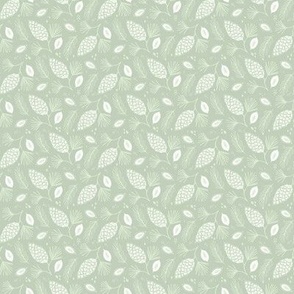 Snowy pine cones_pale olive w