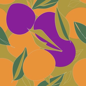 Funky Oranges And Plums - Large Scale.