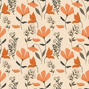 Peachy Floral Whimsy