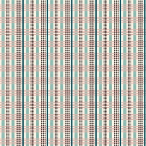 Plaid coordinate- charcoal, rose pink, ivory, tinted Verdigris- small