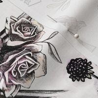 Sharp Floral Flash Tattoo Sheet
