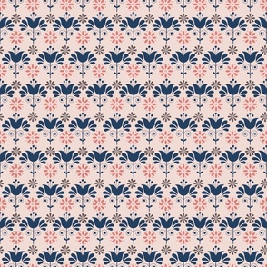Pink and Blue Scandi Floral