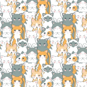 A bunch of cats | Medium scale