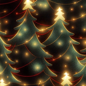 Glowing christmas tree