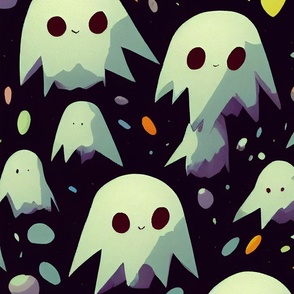 Pile of cute ghosts