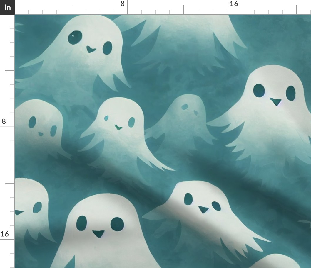 Cute ghosts in the mist