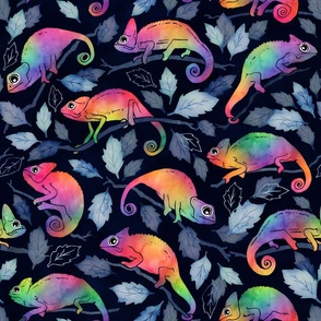  Chameleon garden rainbow dark