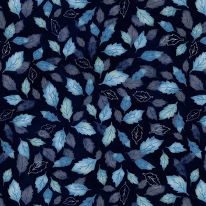 Leaves coordinate blue dark