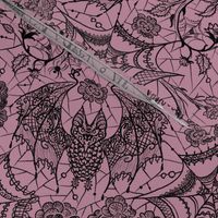 Spider Lace Goth in Dusty Rose & Black | Bats Roses Floral Gothic Spooky Scary Horror Halloween