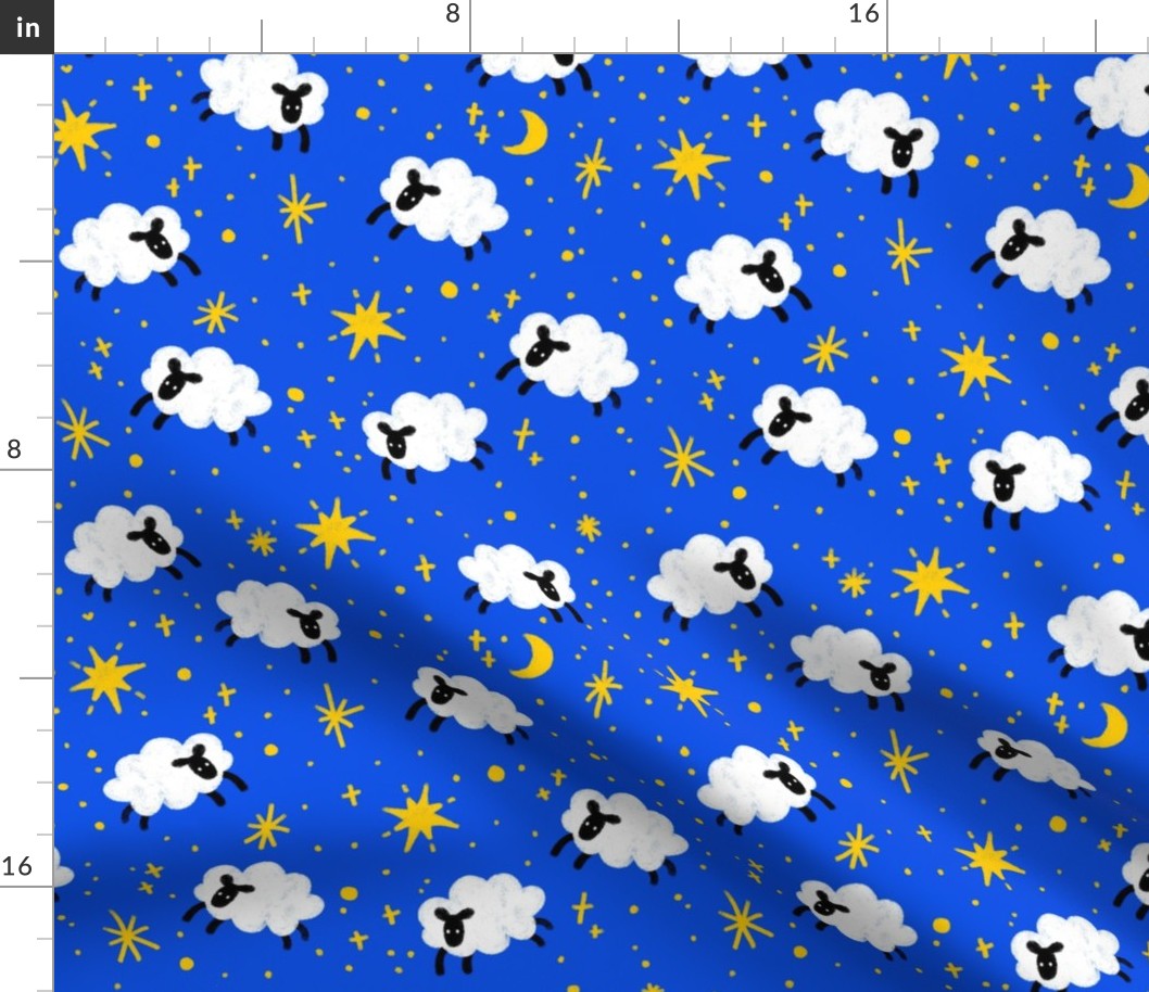 Counting Sheep to Fall Asleep - Sheep and Stars Only