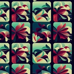 Tropical Checkered Floral 6