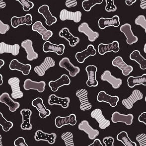 323. Dog biscuits, on dark grey background