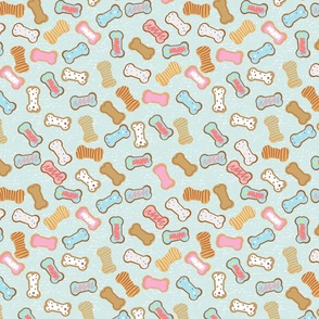 325. Dog biscuits, on  sea glass, pastel background