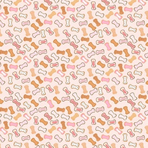 328. Dog biscuits, on pink  background