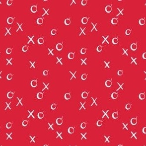 XO Hugs Kisses Red 3x3