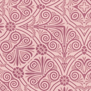 Nostalgic Art Deco Retro Design Pastel Pink