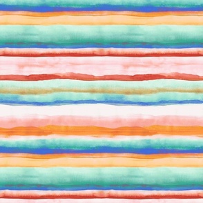 Watercolor Stripe Light Tone Hand-Painted Stripe