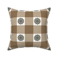 Scandinavian Camo Plaid - CAmo plaid, Camo gingham, brown plaid, brown gingham, beige, green, military