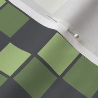 Bohemian squares - green grid, tropical, green squares