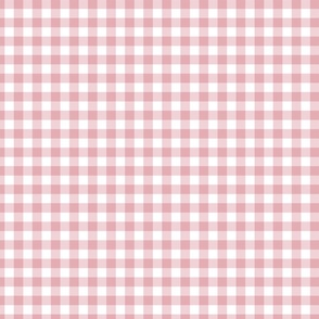 Baby pastel pink gingham - small - pink plaid, baby nursery, light pink 