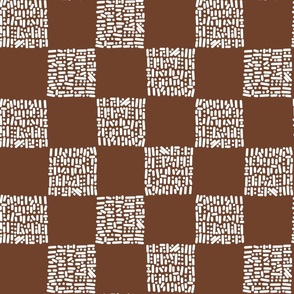 Odd squares Cinnamon Brown #6F422B