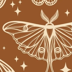 Moths and Butterflies // Extra Large // Caramel