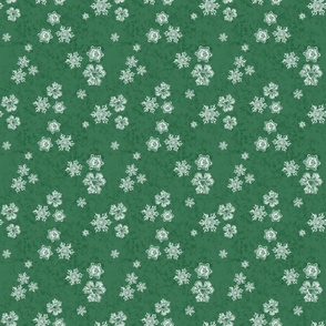 Snowflake Textured Blender (Medium) - White on Emerald Green   (TBS204)