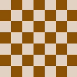 Checkerboard in Light Tan and Copper