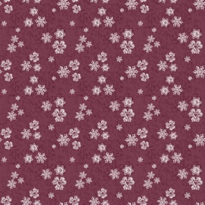 Snowflake Textured Blender (Medium) - White on Wine Red   (TBS204)