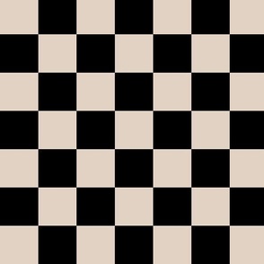 Checkerboard in Black and Light Tan
