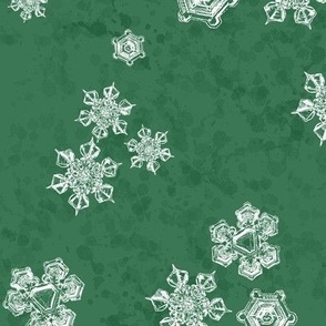 Snowflake Textured Blender (Large) - White on Emerald Green (TBS204) 