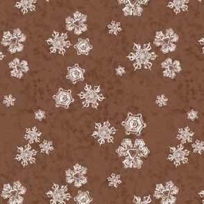 Snowflake Textured Blender (Medium) - White on Cinnamon Brown (TBS204) 