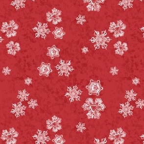 Snowflake Textured Blender (Medium) - White on Bright Christmas Red (TBS204) 