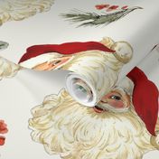 Vintage Santa - Christmas / Ivory