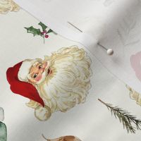 Vintage Santa - Christmas / Ivory