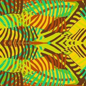 Vibrations of sound, Yellow, brown and green stripes