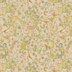 whimsical sparrows LIGHT BEIGE