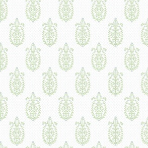  soft blue green dotted Tulip Paisley