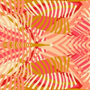 Vibrations of sound, Yellow, pink and olive stripes