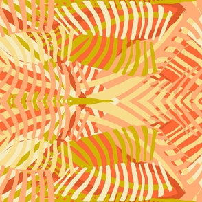 Vibrations of sound, Yellow, orange and olive stripes
