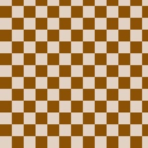 Micro Checkerboard in Light Tan and Copper