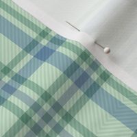 Gritty tartan plaid - winter checkered traditional textile mint green blue 