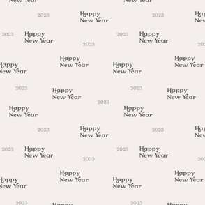Classic happy new year vintage typography design 2023  french elegant text design black on ivory SMALL