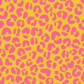 Jaguar Print in Pink and Yellow - Small