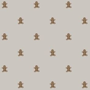 Gingerbread Man - Grey Background