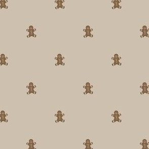Gingerbread Man - Tan Background