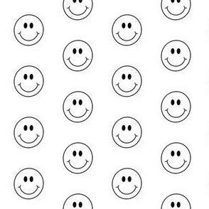 Smiley Faces / black and white