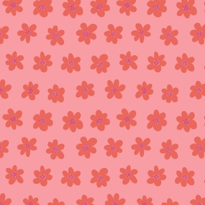 Pink Flowers on a Pink Background
